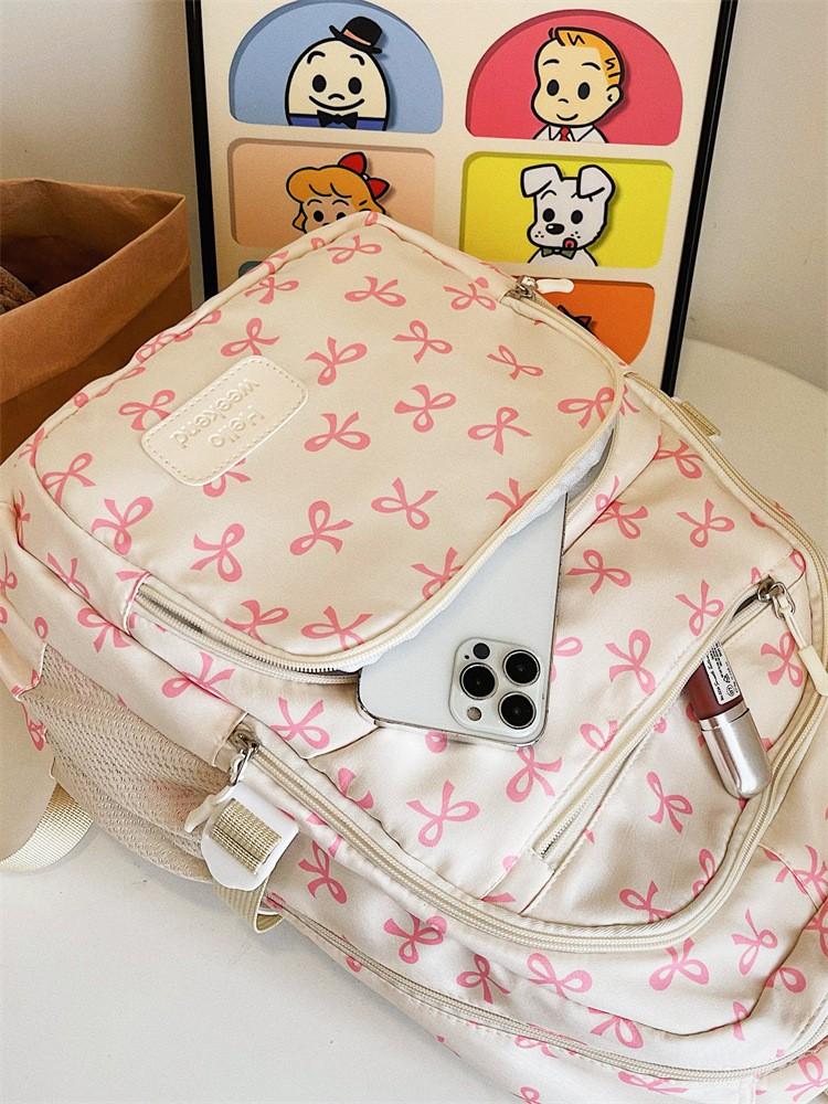 Ensemble-de-sacs-a-motif-nuds-repetitifs-avec-sac-a-dos-multipoches-et-pochette-picture-10