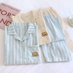Ensemble-pyjama-femme-coton-a-rayures-ou-petites-fleurs-picture-2