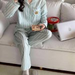 Ensemble-pyjama-femme-coton-a-rayures-ou-petites-fleurs-picture-7