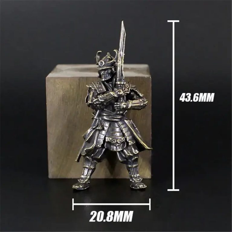 Figurine-samourai-en-bronze-patine-avec-armure-complete-picture-5