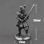Figurine-samourai-miniature-en-metal-avec-armure-traditionnelle-japonaise-picture-2
