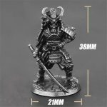 Figurine-samourai-miniature-en-metal-avec-armure-traditionnelle-japonaise-picture-3