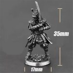 Figurine-samourai-miniature-en-metal-avec-armure-traditionnelle-japonaise-picture-4