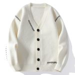 Gros-pull-en-maille-facon-cardigan-a-surpiqures-contrastees-en-diagonale-picture-6