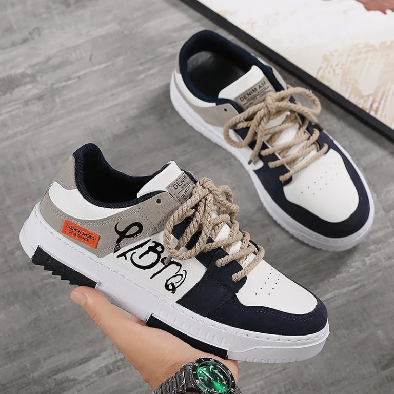 Homme-chaussures-de-skate-basses-en-similicuir-avec-semelle-en-caoutchouc-antide-picture-3