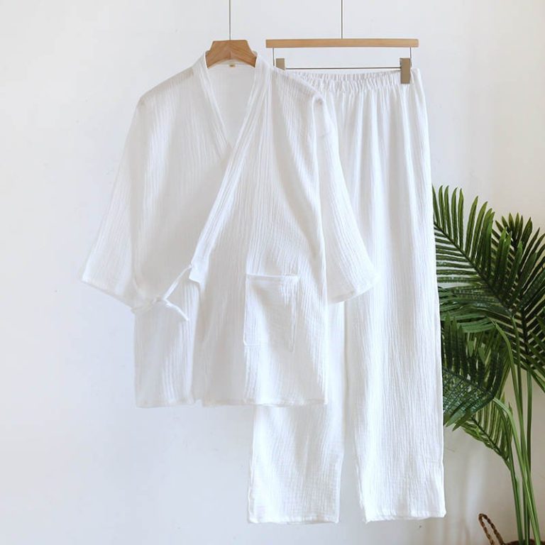 Jinbei-homme-en-coton-gaufre-style-kimono-croise-avec-lien-a-nouer-picture-7