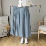 Jupe-culotte-plissee-longue-a-jambes-larges-et-ruban-a-nouer-picture-2