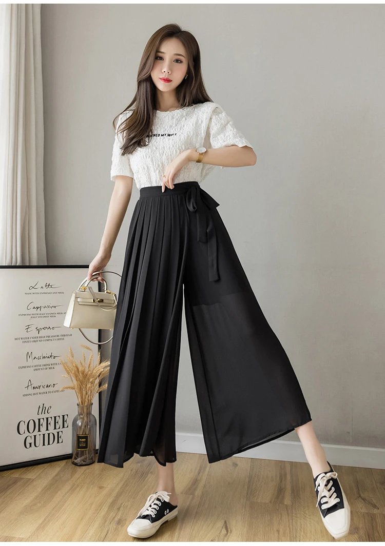 Jupe-culotte-plissee-longue-a-jambes-larges-et-ruban-a-nouer-picture-9