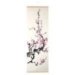 Kakemono-japonais-traditionnel-a-motifs-floraux-de-cerisier-et-de-prunier-picture-6