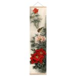 Kakemono-pivoines-et-oiseaux-en-style-traditionnel-asiatique-picture-8