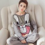 Kawaii-pyjama-set-ample-et-confortable-a-motifs-dours-chat-lapin-et-panda-picture-8