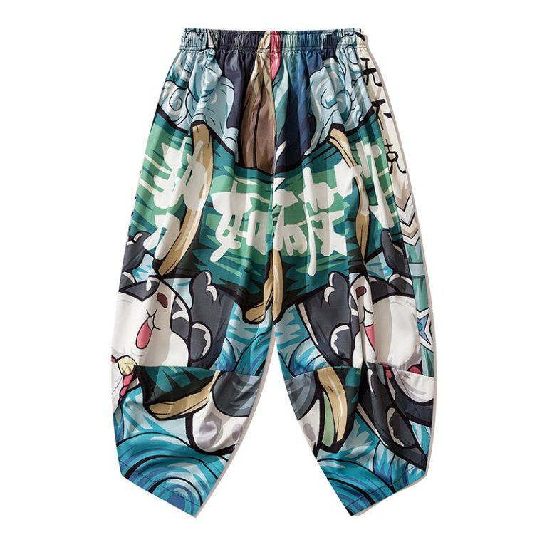 Kimono-imprime-panda-ou-pantalon-sarouel-assorti-en-tissu-leger-picture-8