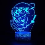 Lampe-LED-3D-avec-motif-de-poisson-Carpe-Koi-picture-1