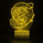 Lampe-LED-3D-avec-motif-de-poisson-Carpe-Koi-picture-4