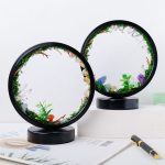 Lampe-dambiance-relaxante-a-anneau-lumineux-avec-cristaux-et-mousse-verte-picture-3