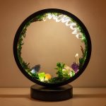 Lampe-dambiance-relaxante-a-anneau-lumineux-avec-cristaux-et-mousse-verte-picture-4
