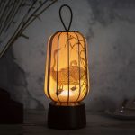 Lampe-de-chevet-japonaise-LED-rechargeable-en-soie-et-bois-de-noyer-picture-11