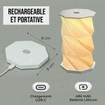 Lampe-de-table-origami-rechargeable-a-structure-helicoidale-pliable-avec-eclaira-picture-1-5