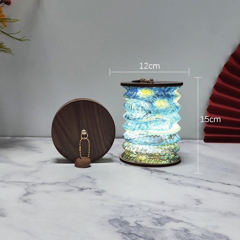 Lampe-japonaise-en-papier-plisse-facon-lanterne-pliable-et-rechargeable-picture-4