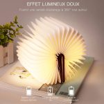 Lampe-livre-rechargeable-en-papier-kraft-et-bois-derable-a-ouverture-360-degres-picture-1-5