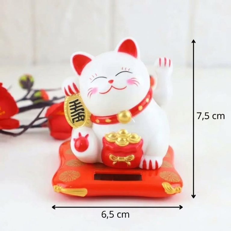 Maneki-neko-blanc-decoratif-a-mecanisme-solaire-avec-collier-et-sac-porte-bonheu-picture-1-1