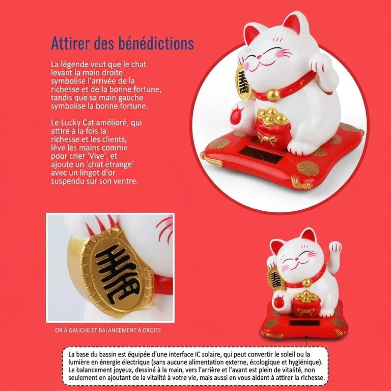 Maneki-neko-blanc-decoratif-a-mecanisme-solaire-avec-collier-et-sac-porte-bonheu-picture-1-2