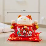 Maneki-neko-porte-bonheur-en-ceramique-emaillee-avec-tirelire-et-coussin-picture-3