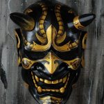 Masque-japonais-oni-en-latex-aux-motifs-en-relief-pour-cosplay-et-Halloween-picture-2