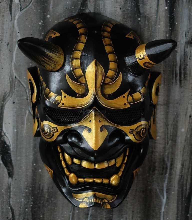 Masque-japonais-oni-en-latex-aux-motifs-en-relief-pour-cosplay-et-Halloween-picture-2
