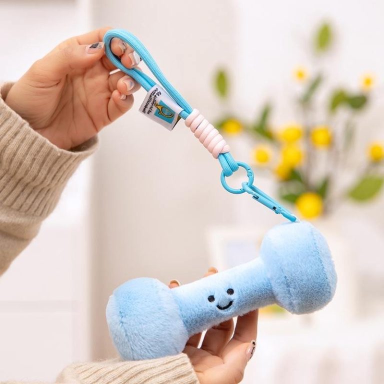 Mini-peluche-kawaii-haltere-ou-kettlebell-avec-visage-souriant-picture-5