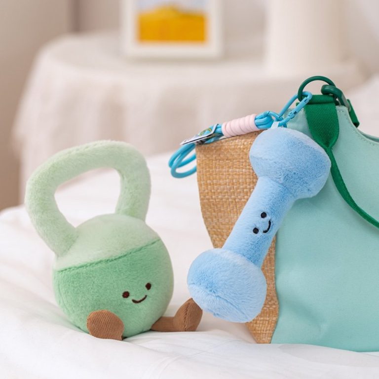 Mini-peluche-kawaii-haltere-ou-kettlebell-avec-visage-souriant-picture-8