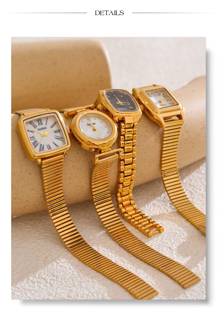 Montre-vintage-doree-au-style-retro-chic-avec-bracelet-en-acier-et-cadran-nacre-picture-8