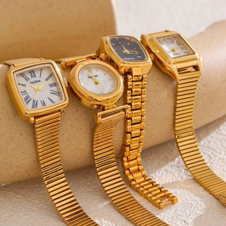 Montre-vintage-doree-au-style-retro-chic-avec-bracelet-en-acier-et-cadran-nacre-picture-9