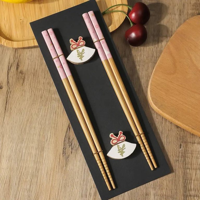 Paire-de-baguettes-japonaises-en-bambou-design-avec-motifs-traditionnels-picture-10