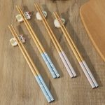 Paire-de-baguettes-japonaises-en-bambou-design-avec-motifs-traditionnels-picture-5