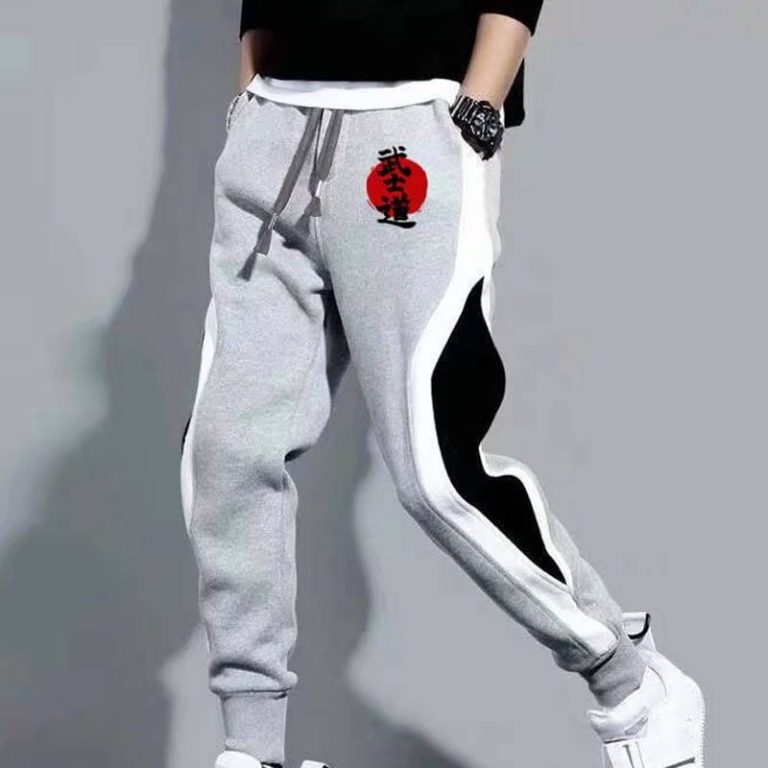 Pantalon-de-survetement-gris-ou-noir-avec-motif-Bushido-picture-2
