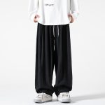 Pantalon-parachute-homme-oversize-a-plis-avec-jambes-larges-et-taille-elastique-picture-2
