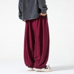 Pantalon-parachute-homme-oversize-a-plis-avec-jambes-larges-et-taille-elastique-picture-3