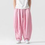 Pantalon-parachute-homme-oversize-a-plis-avec-jambes-larges-et-taille-elastique-picture-5