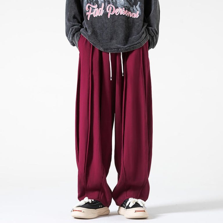 Pantalon-parachute-homme-oversize-a-plis-avec-jambes-larges-et-taille-elastique-picture-6
