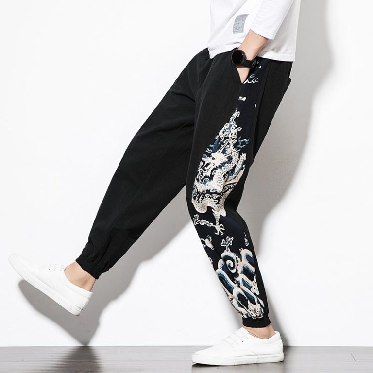 Pantalon-sarouel-homme-grande-taille-a-motif-de-dragon-oriental-picture-5