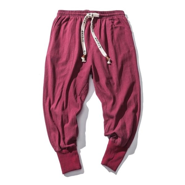 Pantalon ample style sarouel à bas côtelés