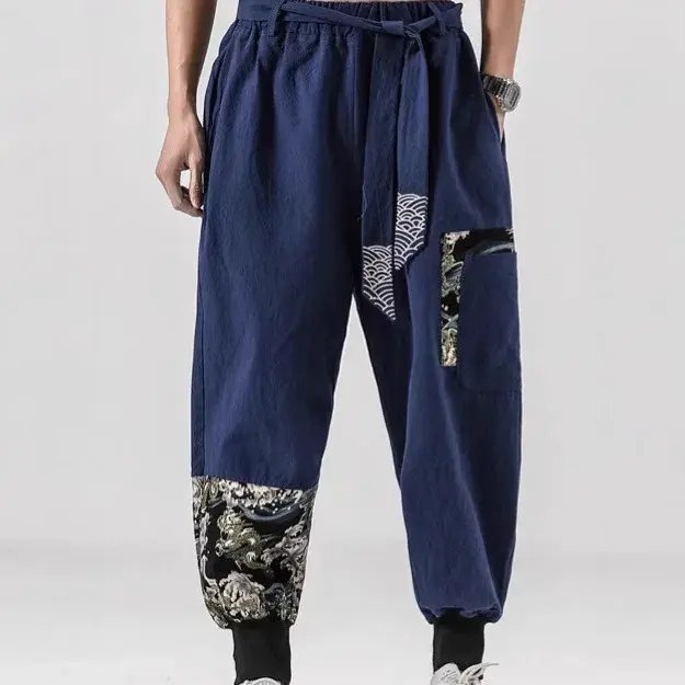 Pantalon-streetwear-japonais-a-motifs-de-dragons-et-vagues-picture-2