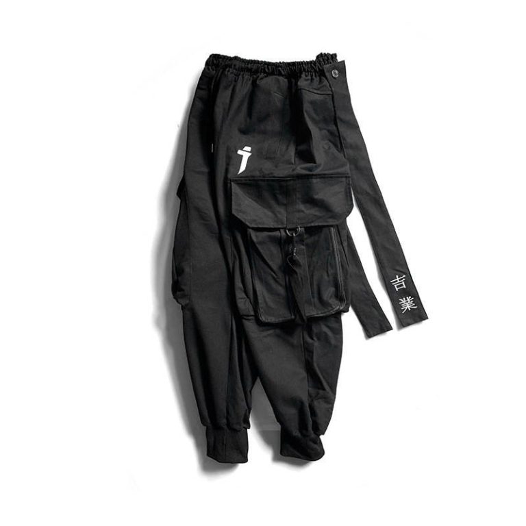 Pantalon-streetwear-noir-cargo-a-poches-utilitaires-et-sangles-ajustables-a-insc-picture-6