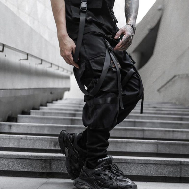 Pantalon-utilitaire-en-coton-a-coupe-droite-avec-poches-cargo-et-sangles-ajustab-picture-2