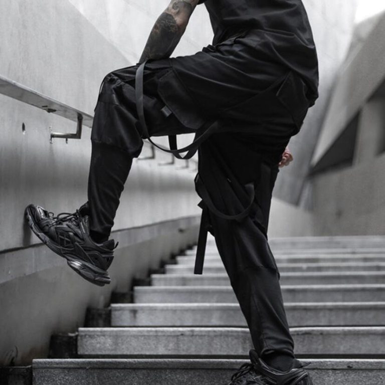 Pantalon-utilitaire-en-coton-a-coupe-droite-avec-poches-cargo-et-sangles-ajustab-picture-4