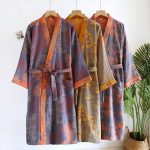 Peignoir-kimono-femme-coton-a-motifs-de-paysages-japonais-picture-1