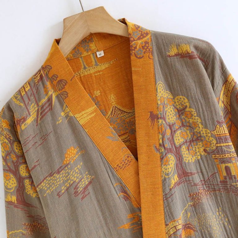Peignoir-kimono-femme-coton-a-motifs-de-paysages-japonais-picture-4