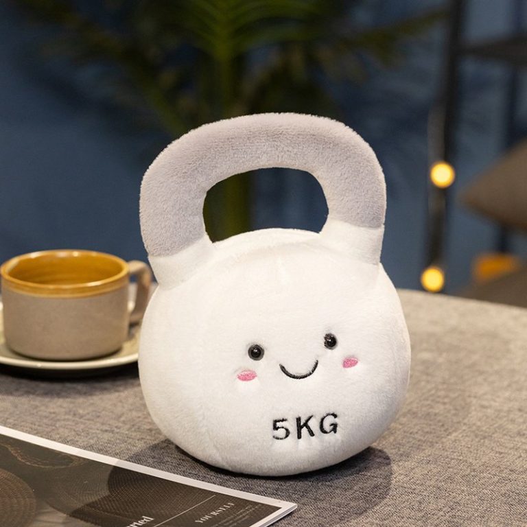 Peluche-kettlebell-et-haltere-a-visage-souriant-pour-decorer-un-coin-sport-picture-6