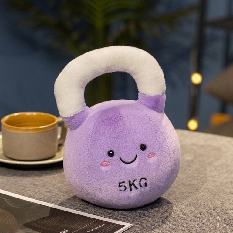 Peluche-kettlebell-et-haltere-a-visage-souriant-pour-decorer-un-coin-sport-picture-7